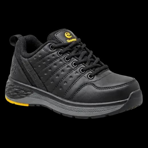 Black Sports Safety Shoe with Yellow Sole - image 1