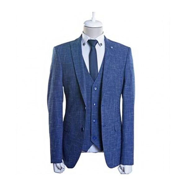 BLUE SUIT WITH VEST - Image 4