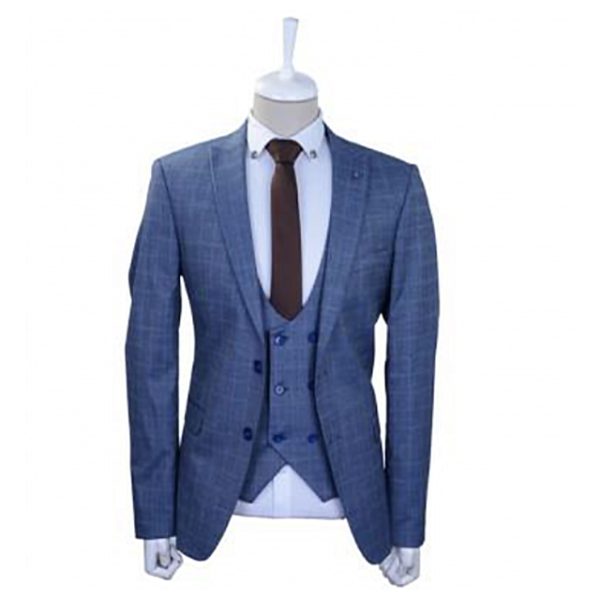 BLUE SUIT WITH VEST - Image 5