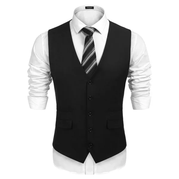 Black Men Vest