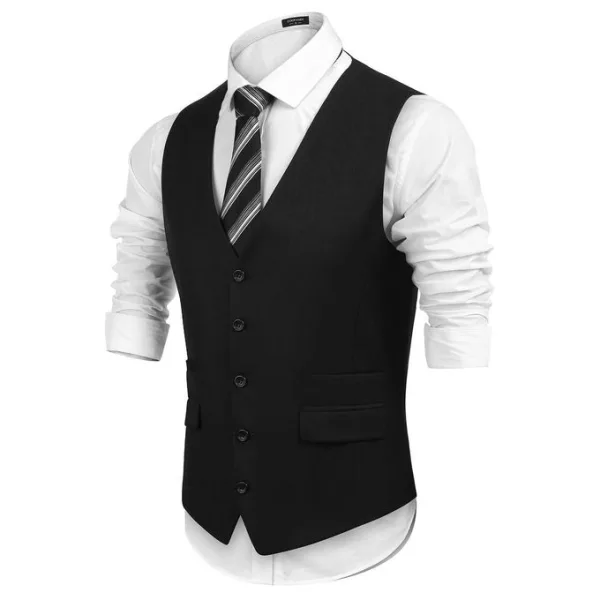 Black Men Vest - Image 2