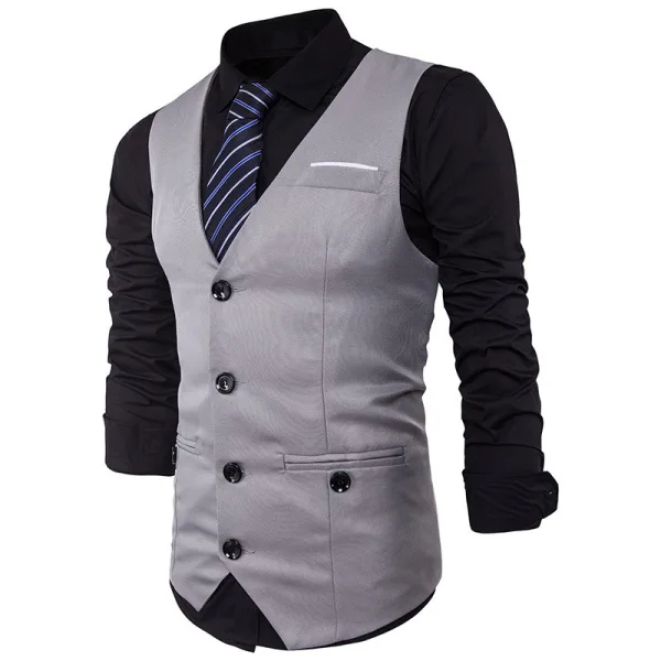 V shape Grey Vest - Image 2