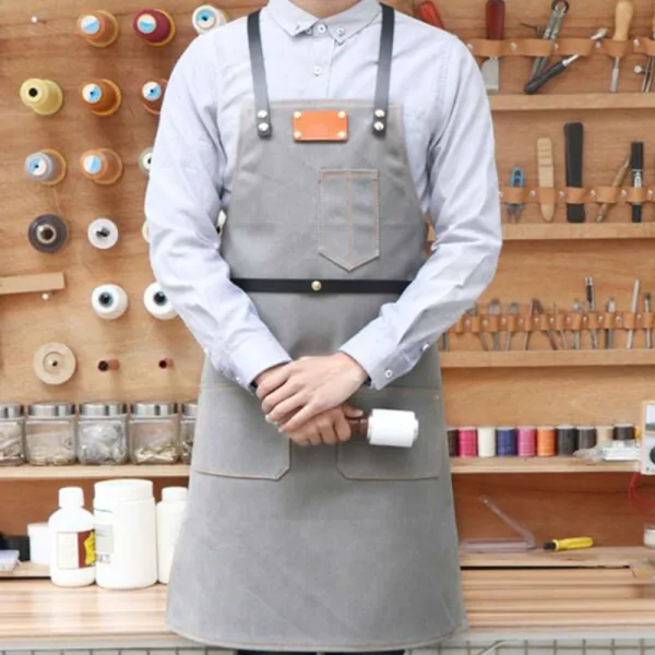 Cross Back Strap Apron - Image 4