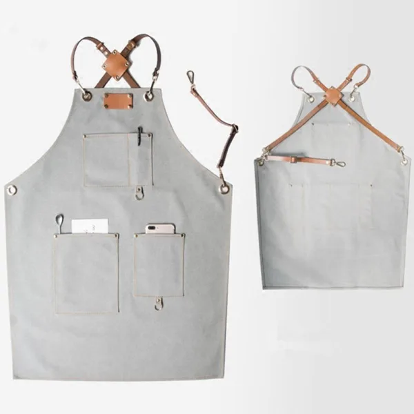 Cross Back Strap Apron - Image 3