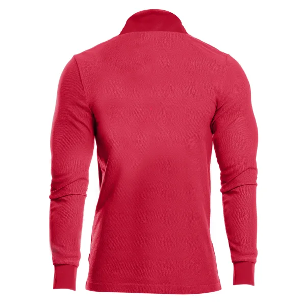 Red Long And Short Sleeve Polo - Image 2