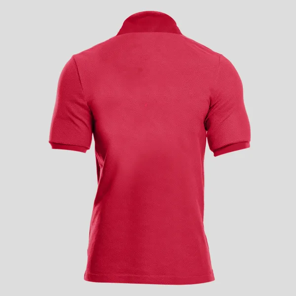 Red Long And Short Sleeve Polo